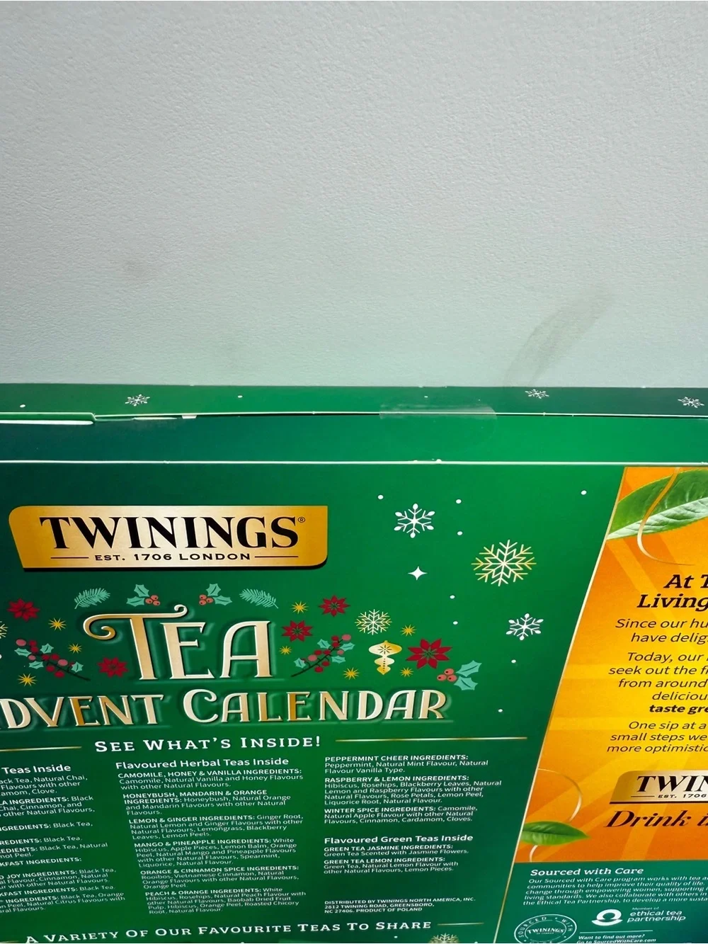 Twingings London 24 Day TEA Advent Calendar Green & Herbal Black Tea
